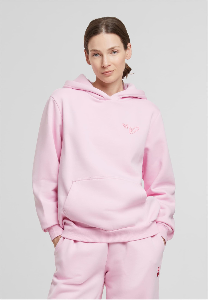 Heart Signs EMB Ladies Fluffy Hoody