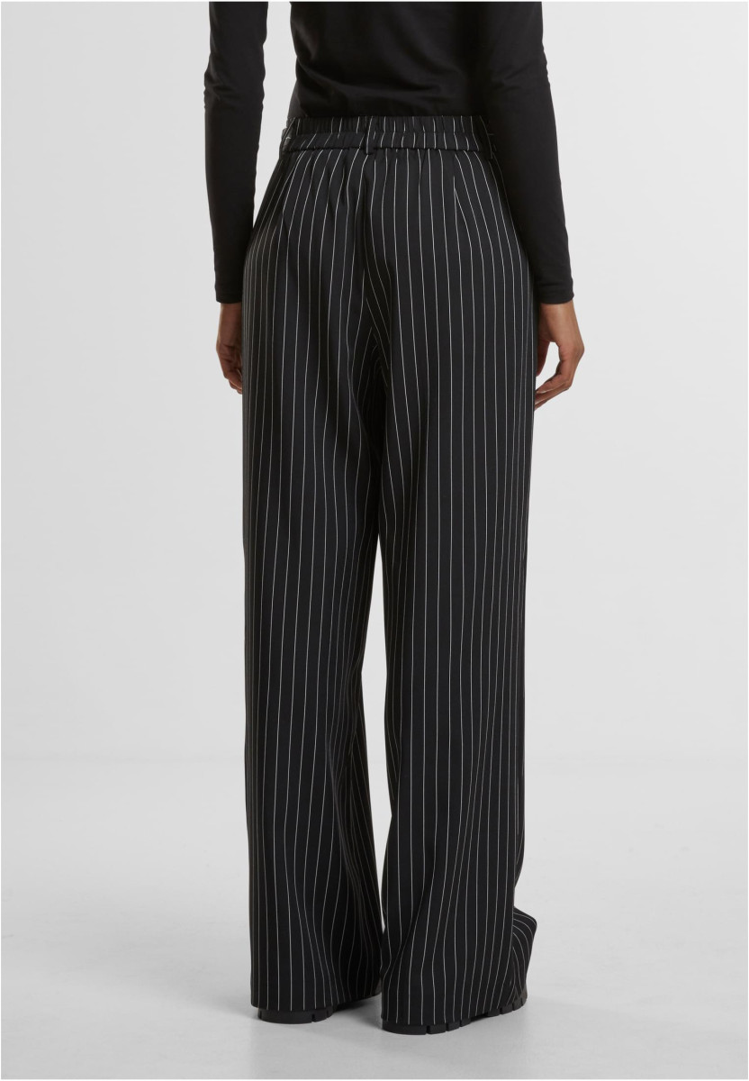 Ladies Pinstripe Wide Leg Trousers