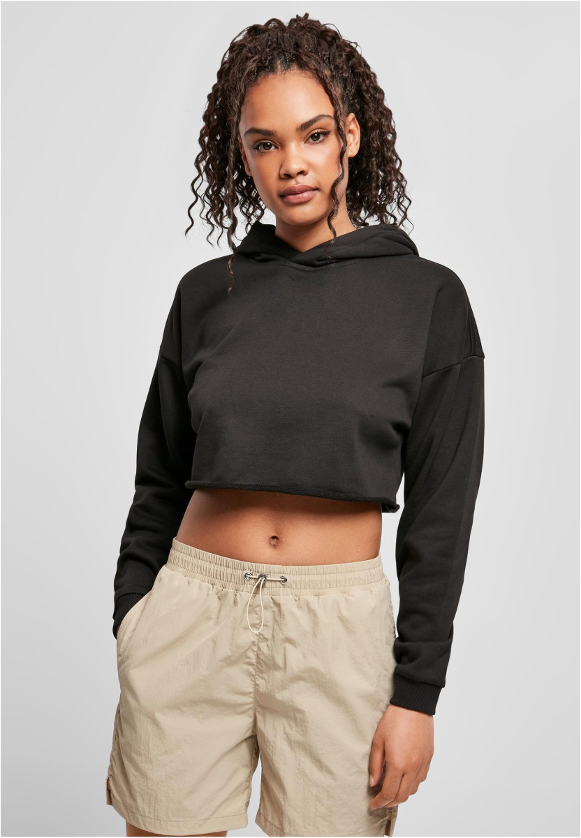 Ladies Oversized Cropped Hoody