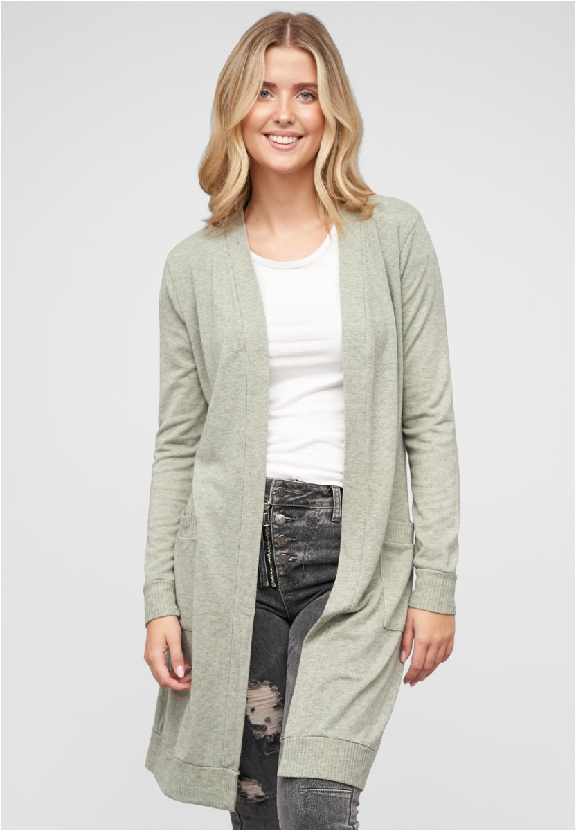 Longform Viskose Cardigan mit 2 seitl. Taschen