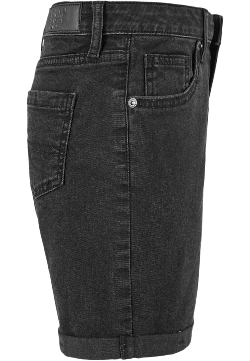 Girls Organic Stretch Denim 5 Pocket Shorts