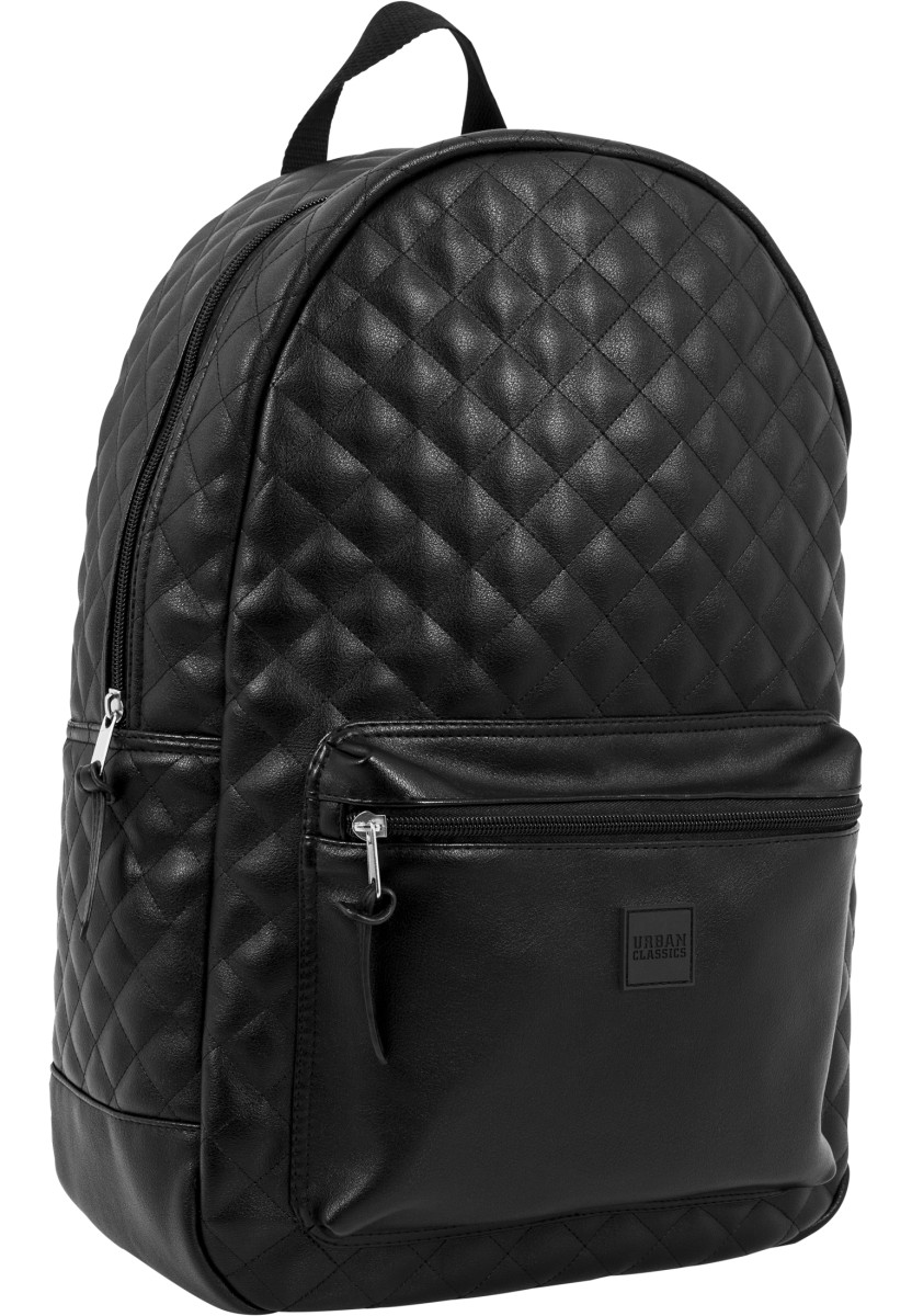 Diamond Quilt Leather Imitation Backpack