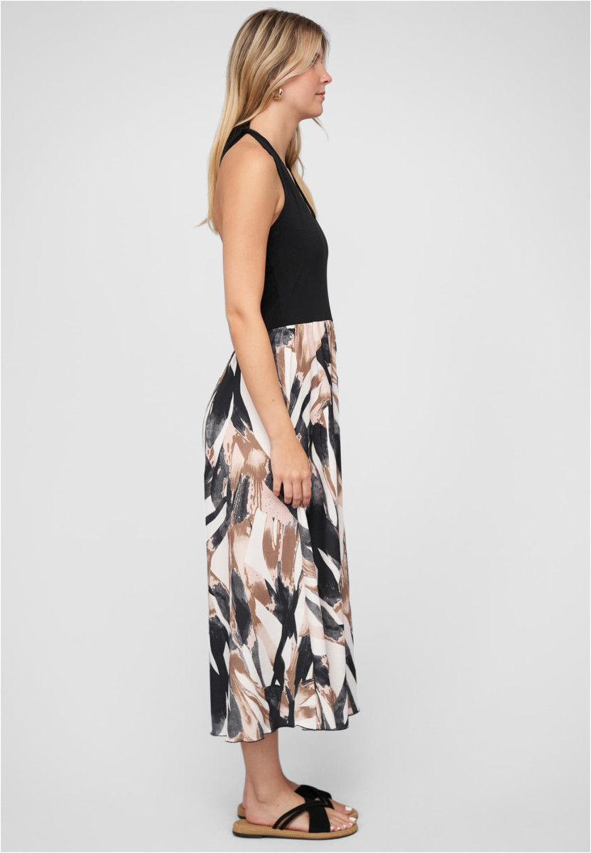 Maxi Neckholder-Dress with abstract print