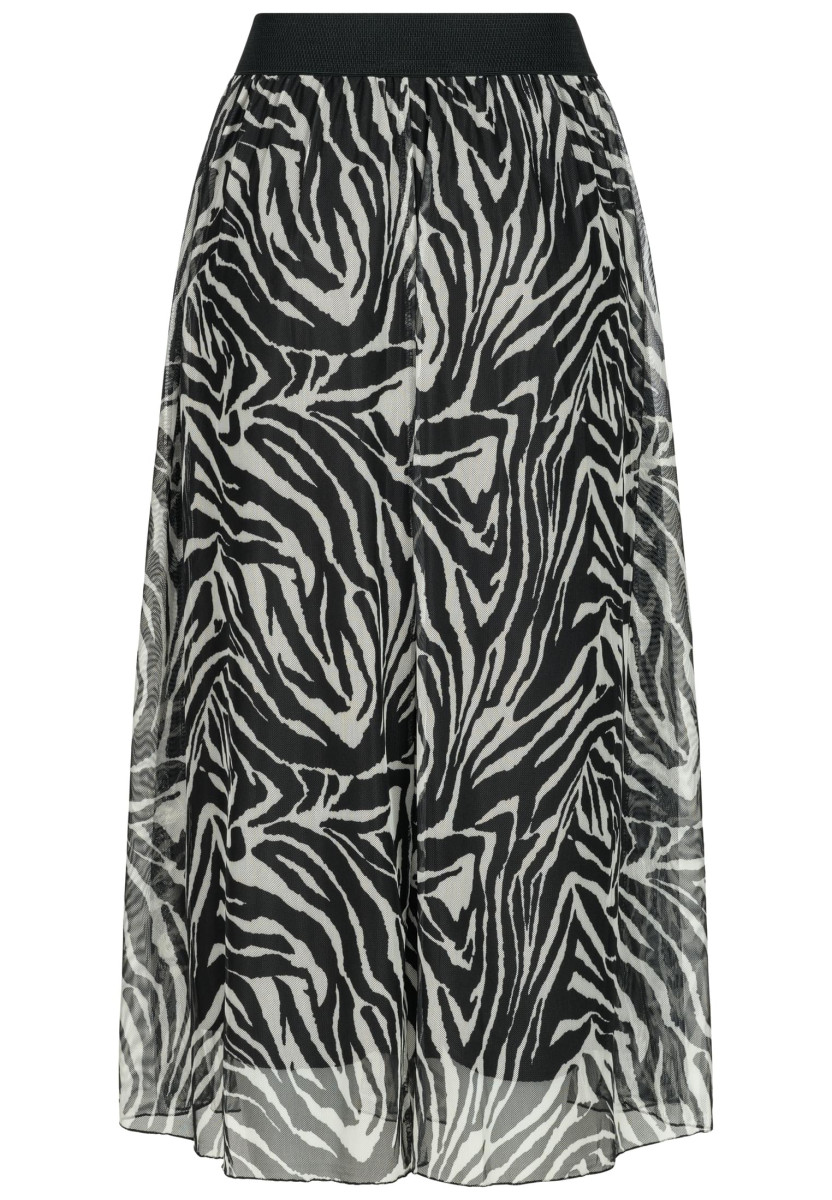Longform Skirt 2-layered with animal print