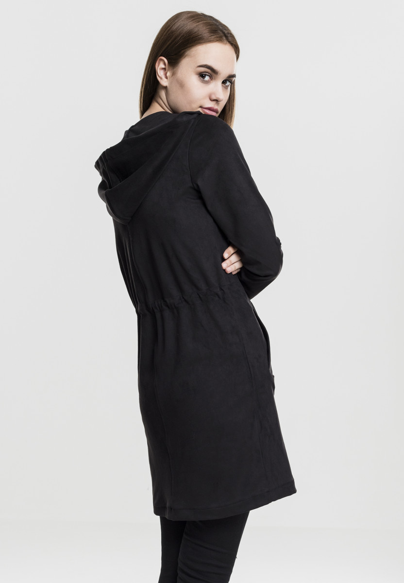 Ladies Imitation Suede Parka