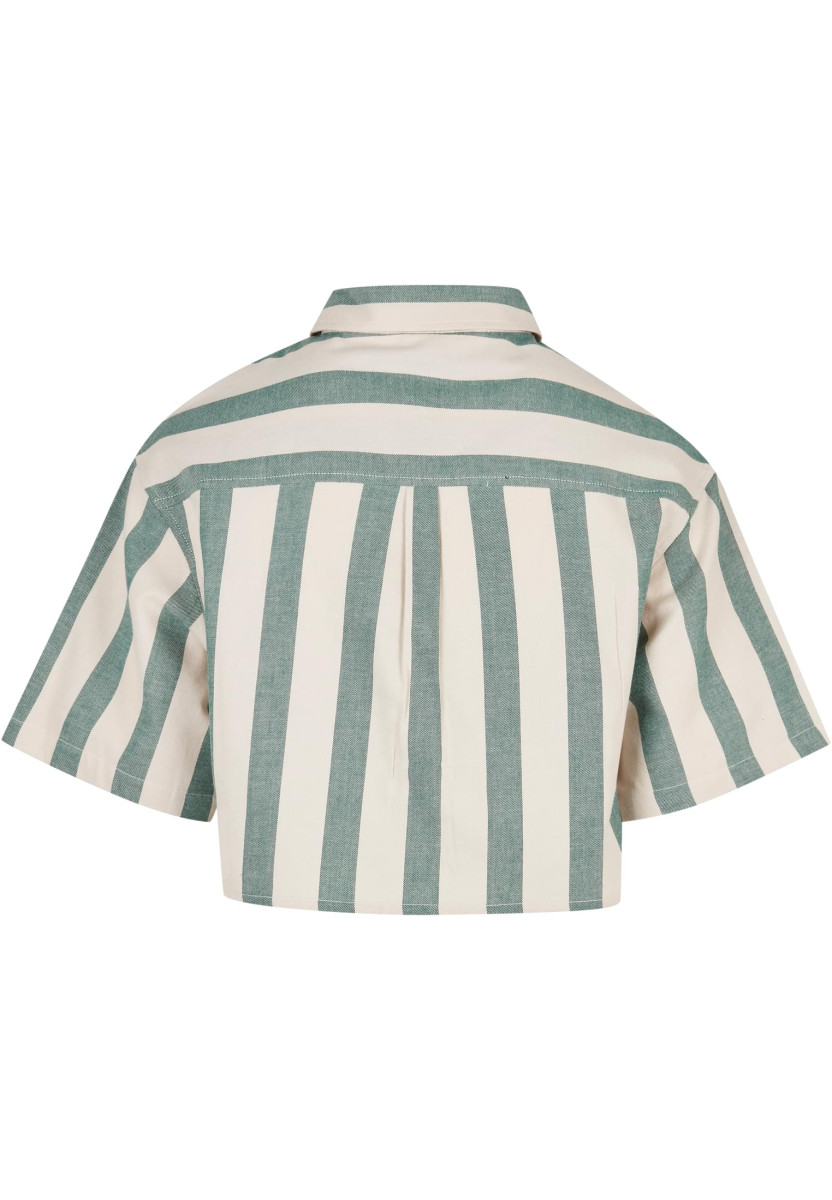 Ladies Short Oversized Stripe Shirt