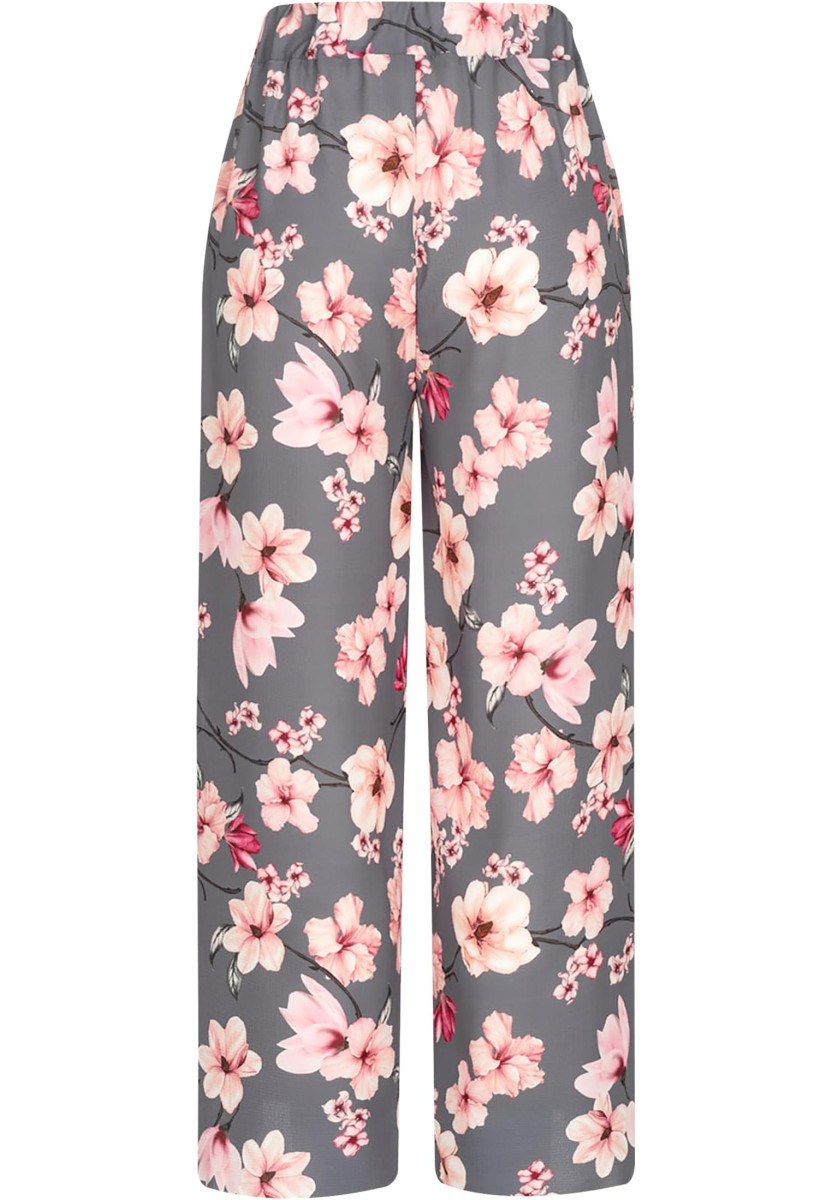 High-Waist Sommerhose mit Blumen Print