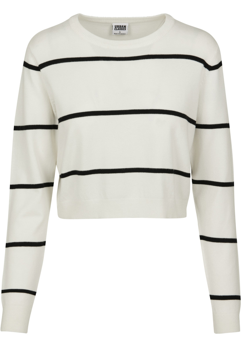 Ladies Short Striped Sweater