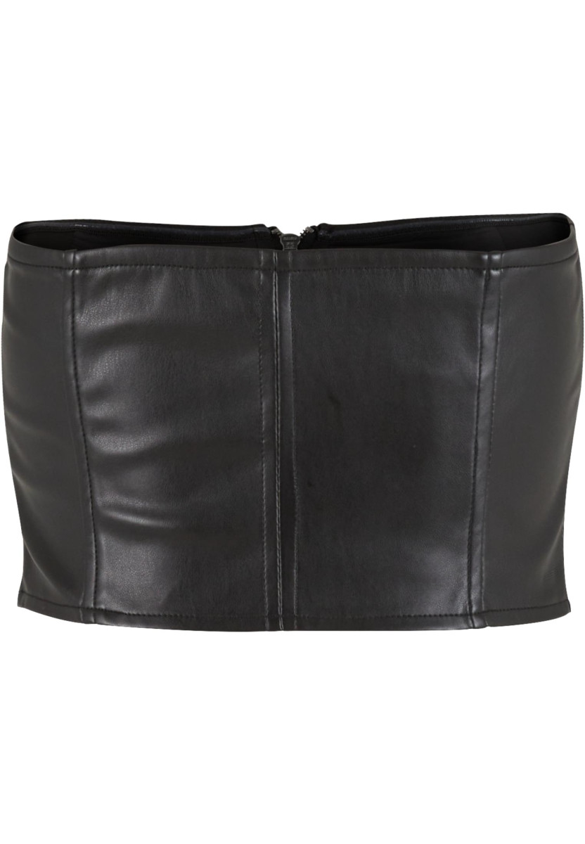 Ladies Synthetic Leather Bandeau Top