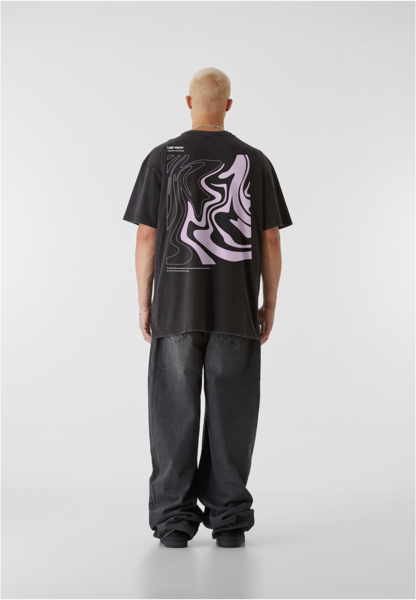 LY ACID WASHED TEE - CHAOS