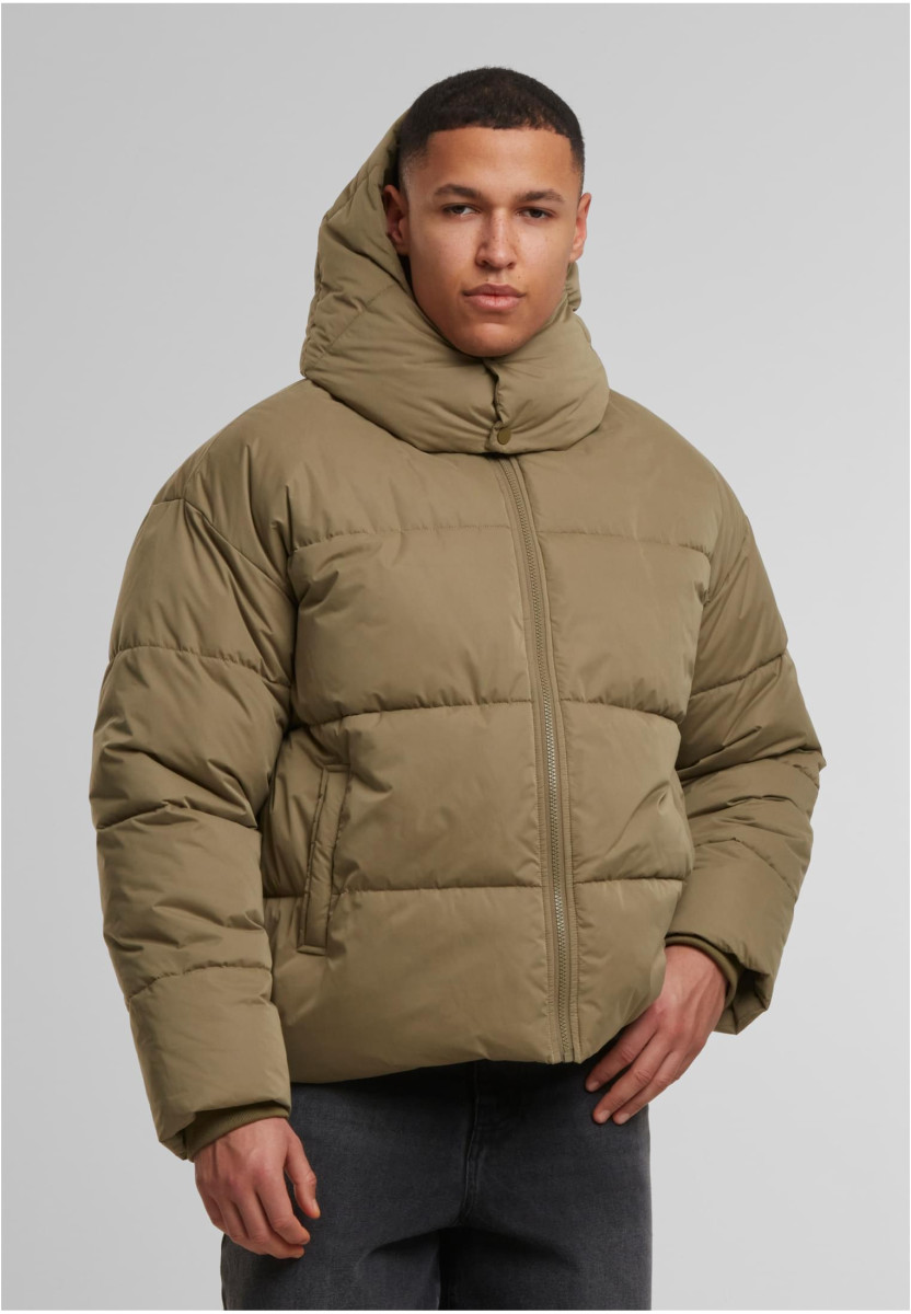 Puffer Jacket With Flap Hood