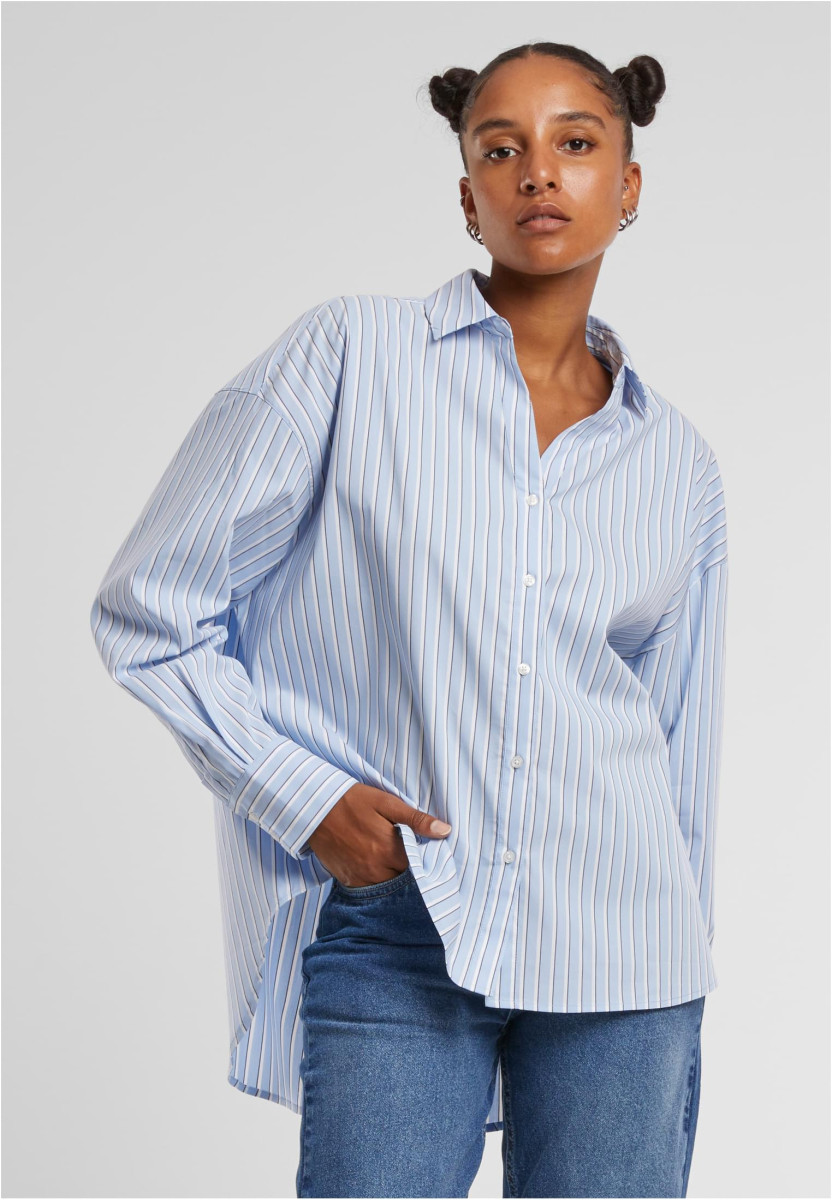 Ladies Oversized Striped Blouse
