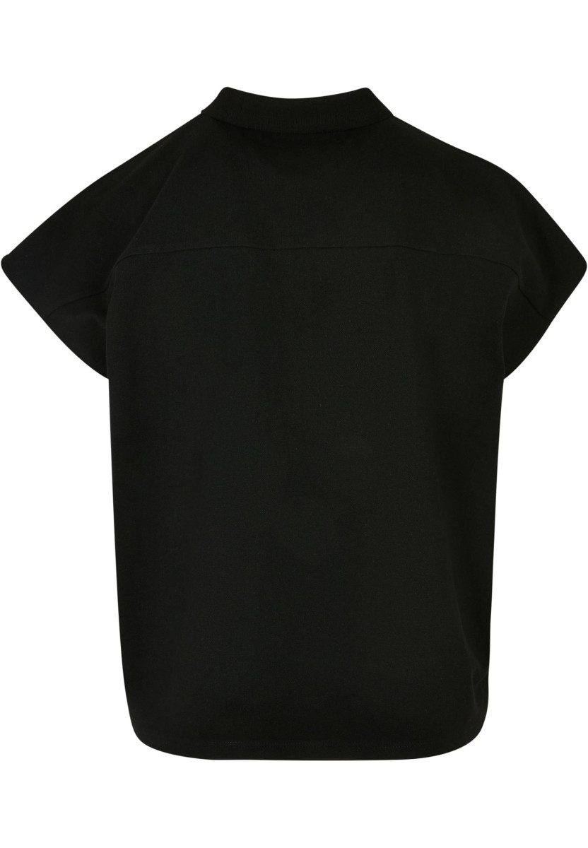 Ladies Oversized Extended Shoulder Polo Tee