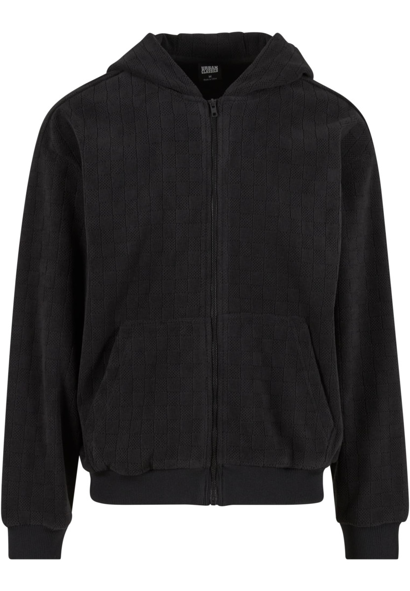 Jaquard Velvet Zip-Hoody