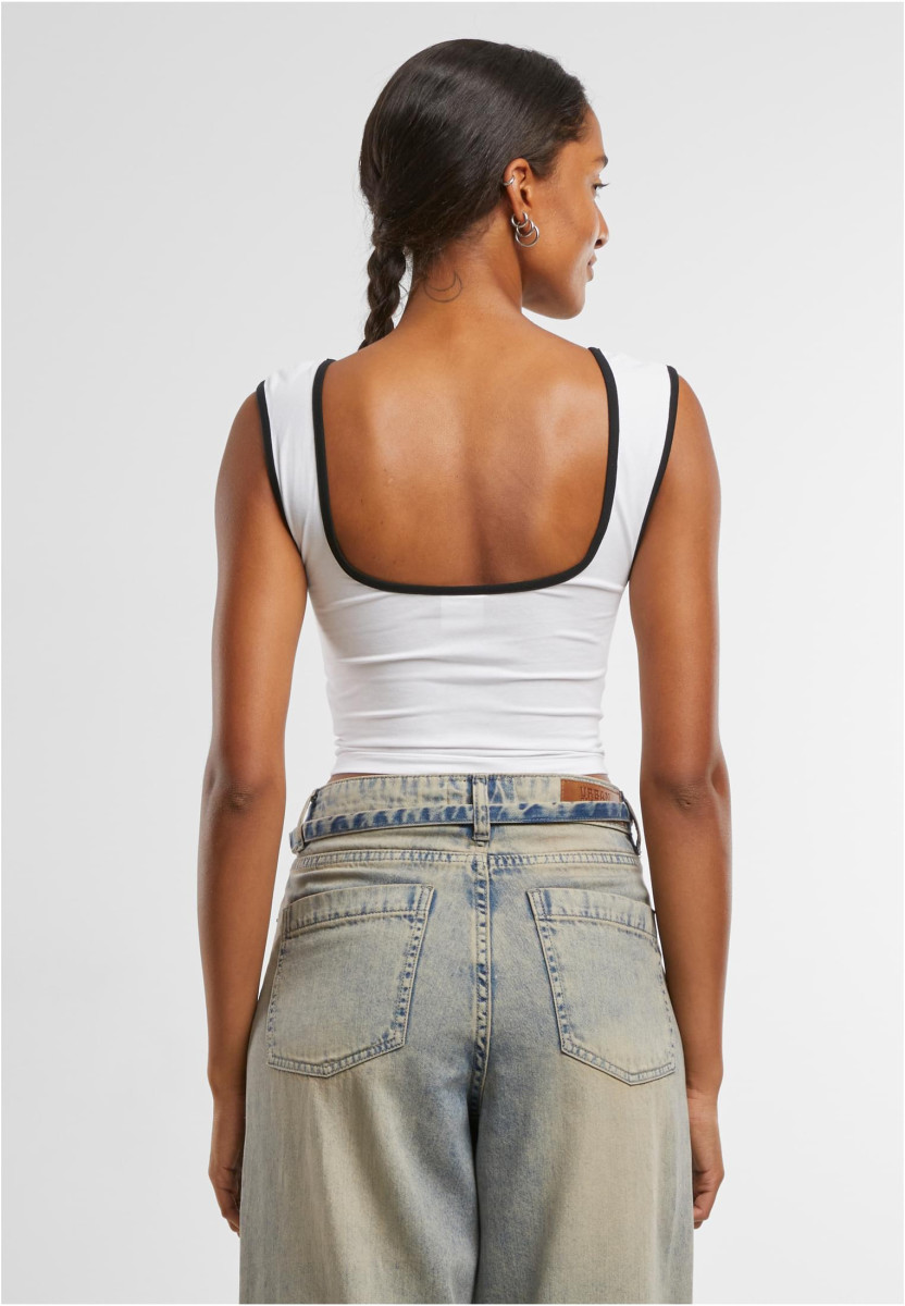 Ladies Contrast Cropped Top