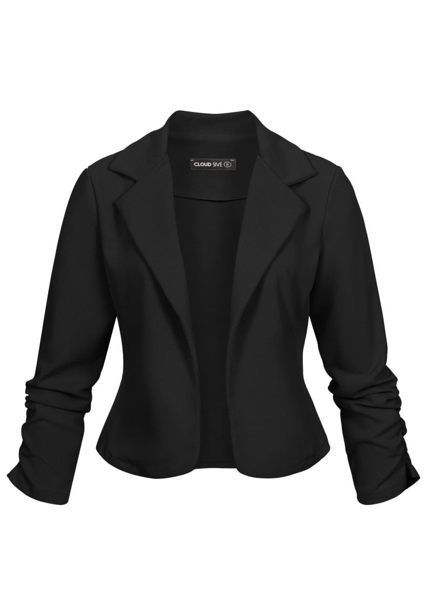 Short Blazer with ruched sleeves