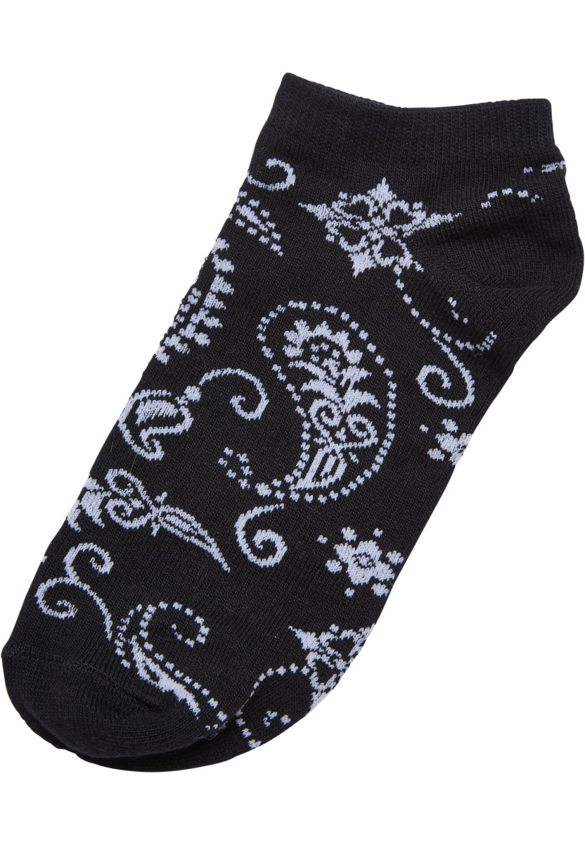 Bandana Pattern No Show Socks 5-Pack