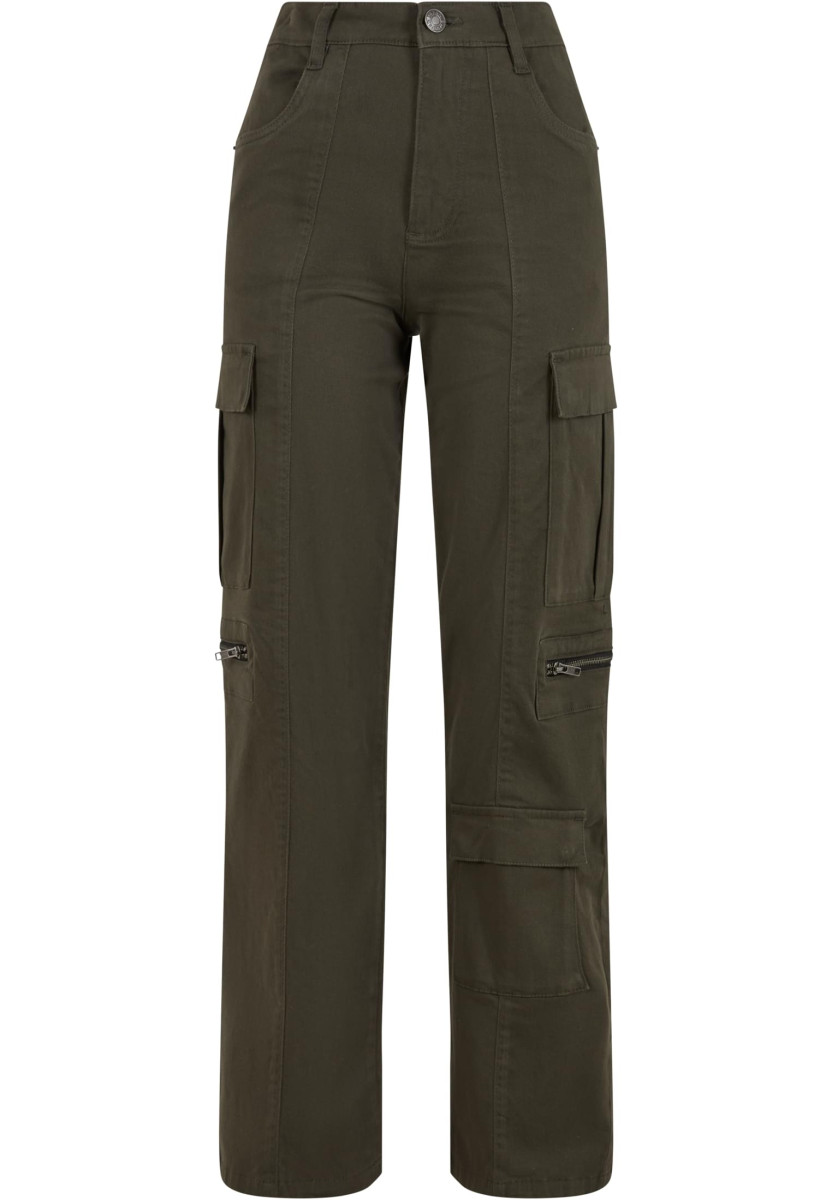 Ladies Loose Utility Stretch Twill Pants