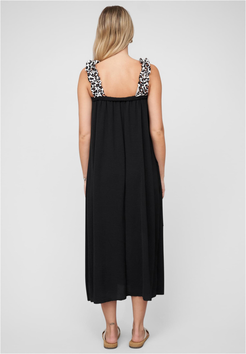 A-Line Dress with leo print straps