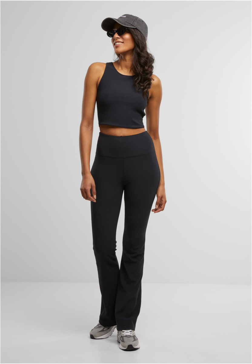 Ladies Flared Leggings Rib