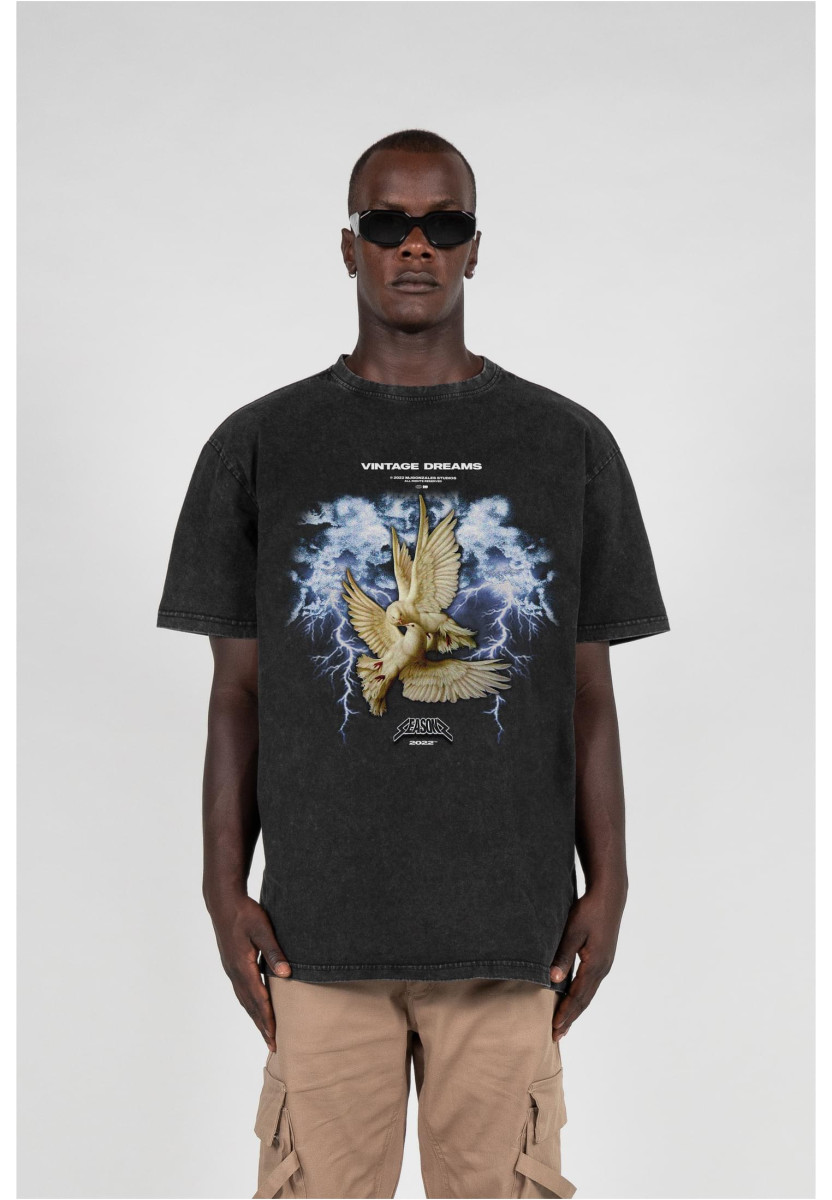 VINTAGE DREAMS Acid Washed Heavy Oversize Tee