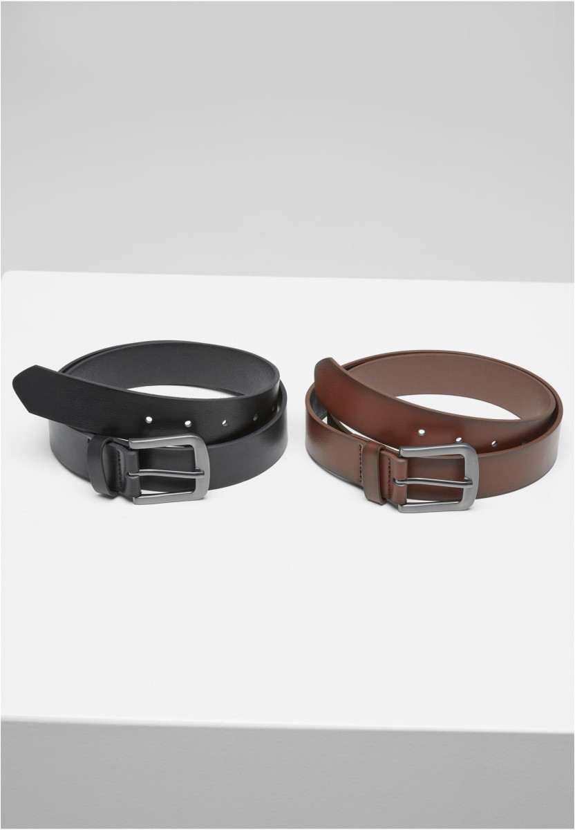 Easy Synthetic Leather Belt 2-Pack