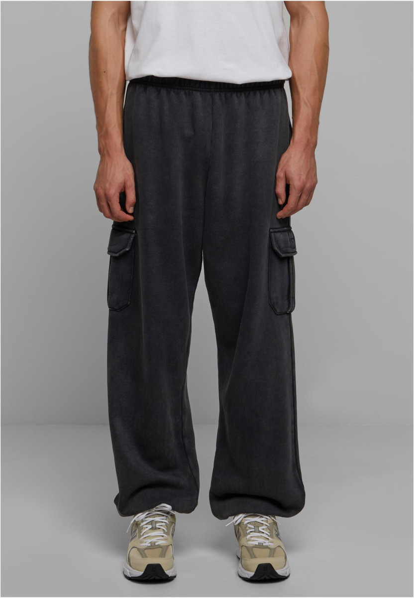 Acid Washed Cargo Sweatpants