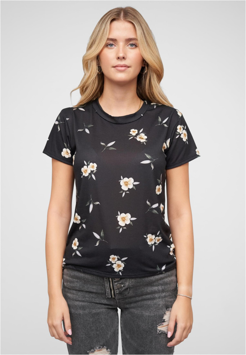 Viskose T-Shirt mit Blumenprint