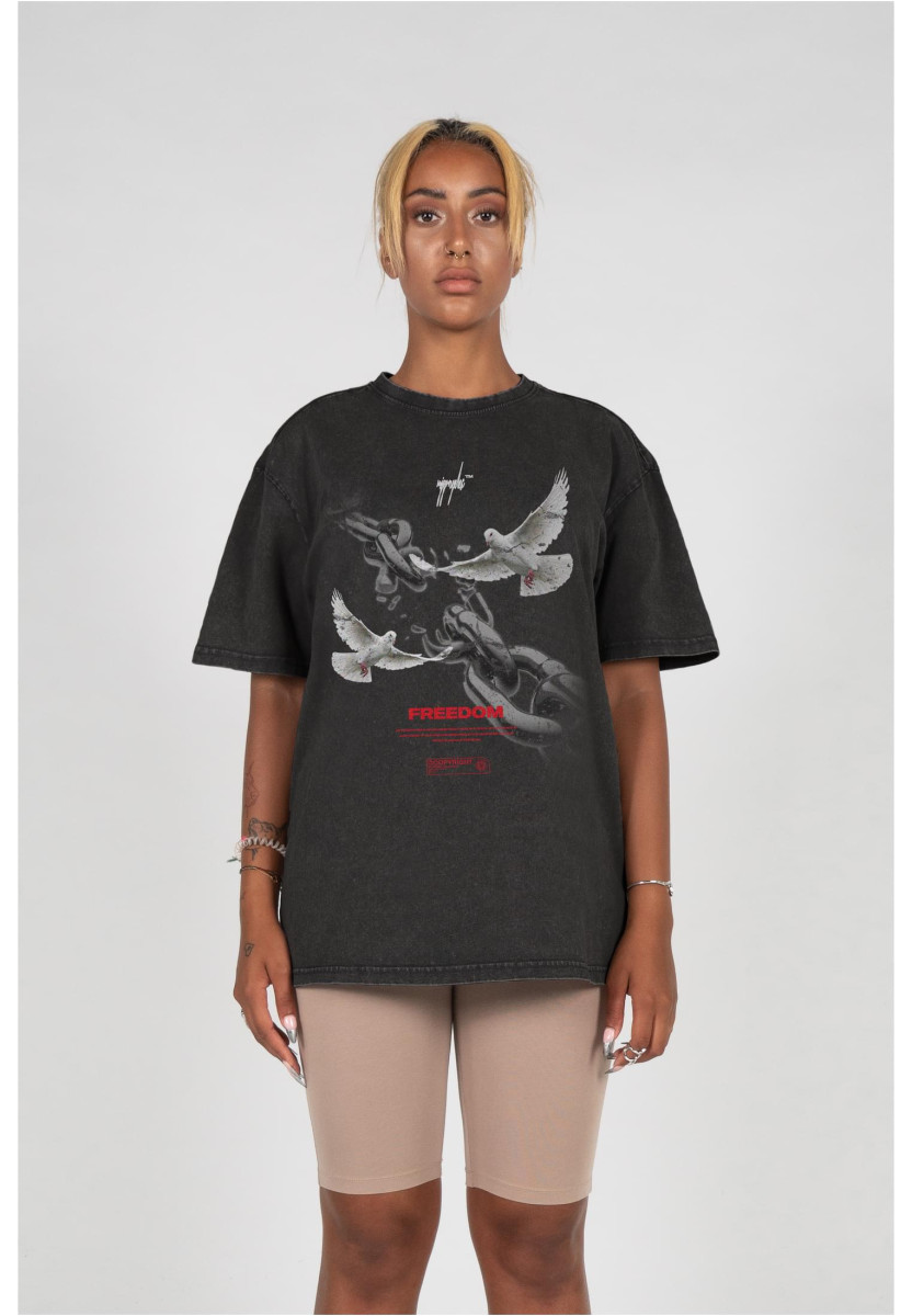 Ladies Freedom x  Acid Washed Heavy Oversized Tee
