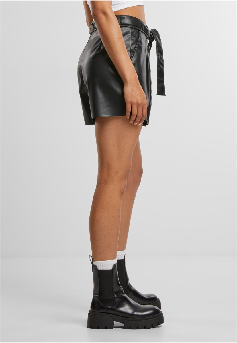 Ladies Synthetic Leather Shorts