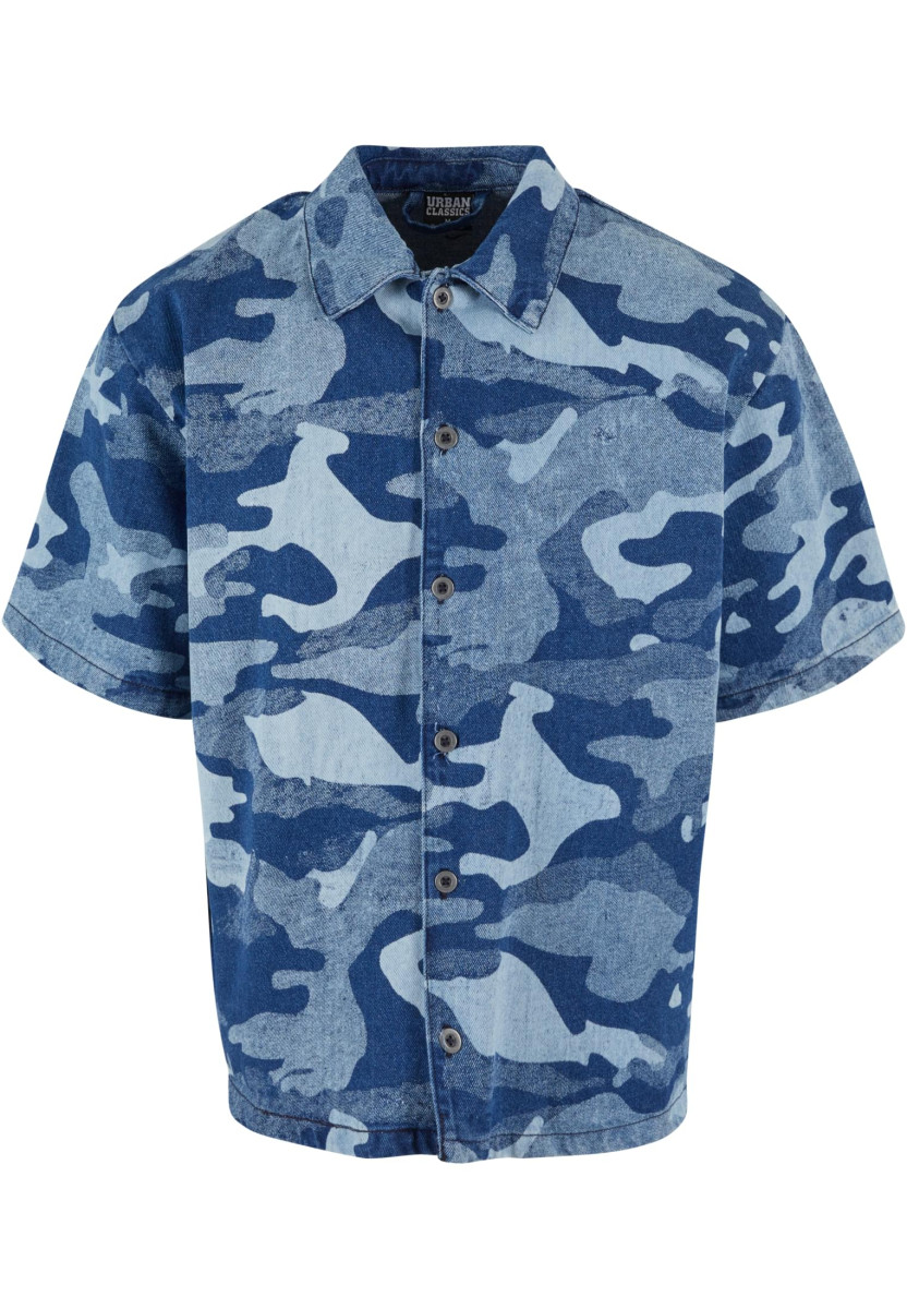 Laser Camo Printed Boxy Shirt