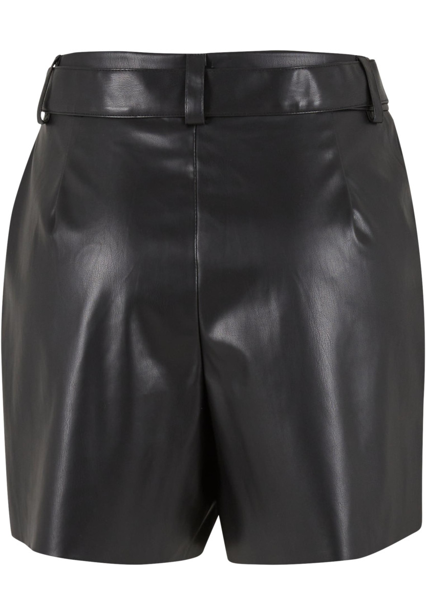 Ladies Synthetic Leather Shorts