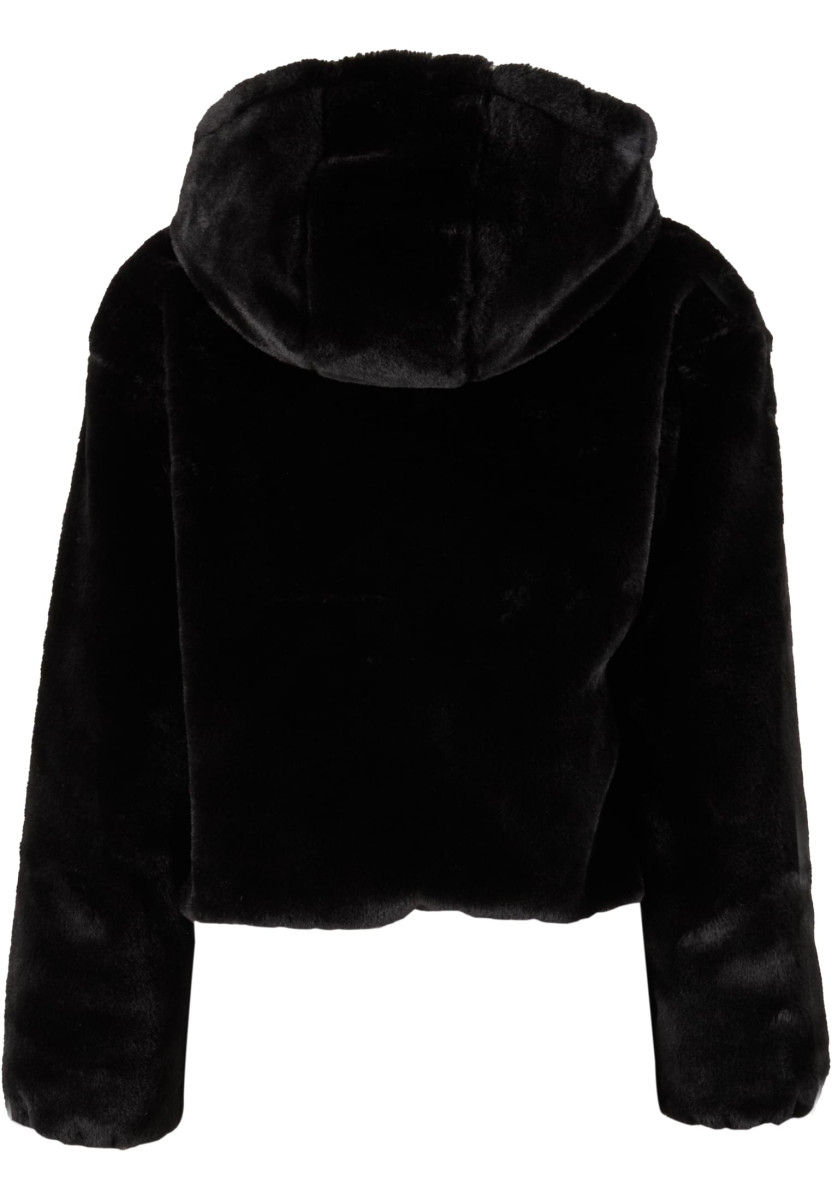 Ladies Full Zip Faux Fur Hoodie