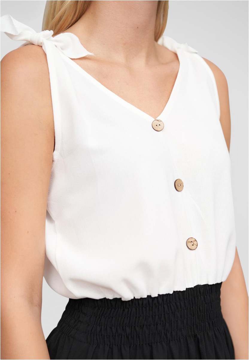 Dress with buttons and knot details