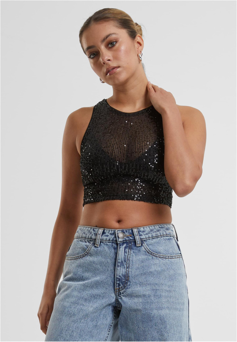 Ladies Sequins Cropped Top