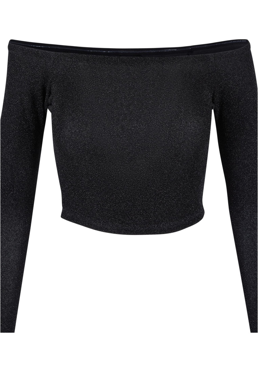 Ladies Off Shoulder Glitter Longsleeve