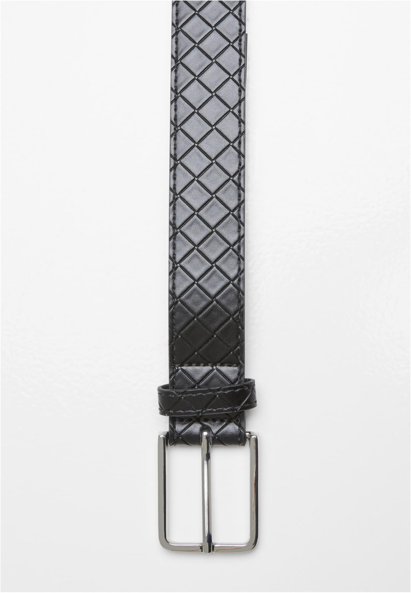 Woven Embossed Synthetic Leather Belt