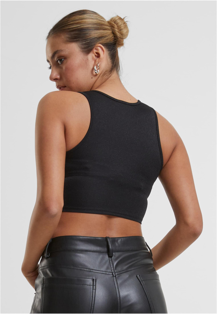 Ladies Glitter Cropped Top