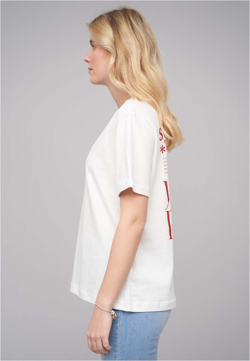 Ladies 77 Strawberry White Tee