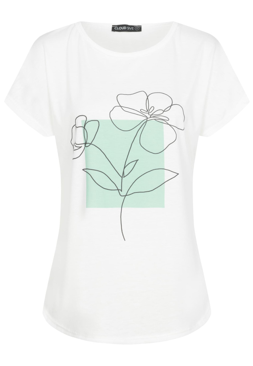 Viskose T-Shirt mit Blumenprint