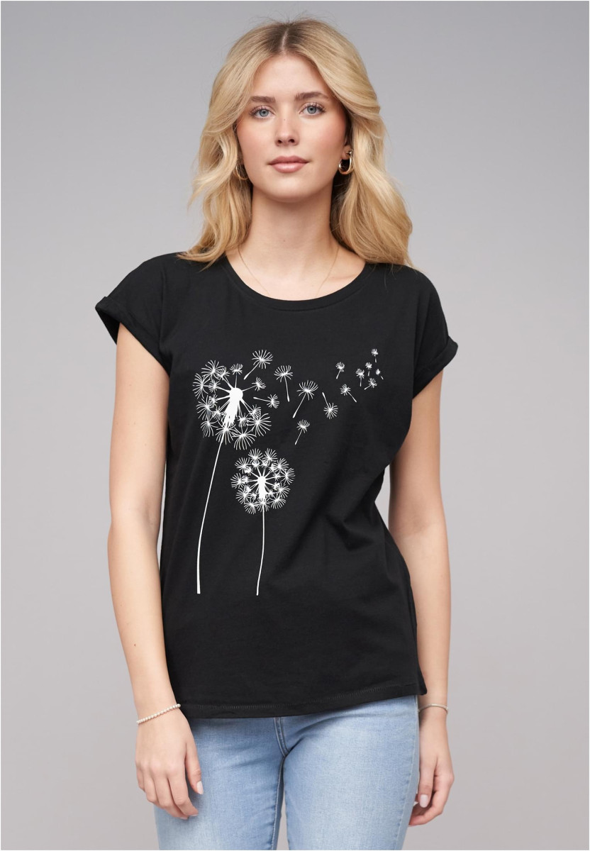 Ladies 77 Pusteblume Black Tee