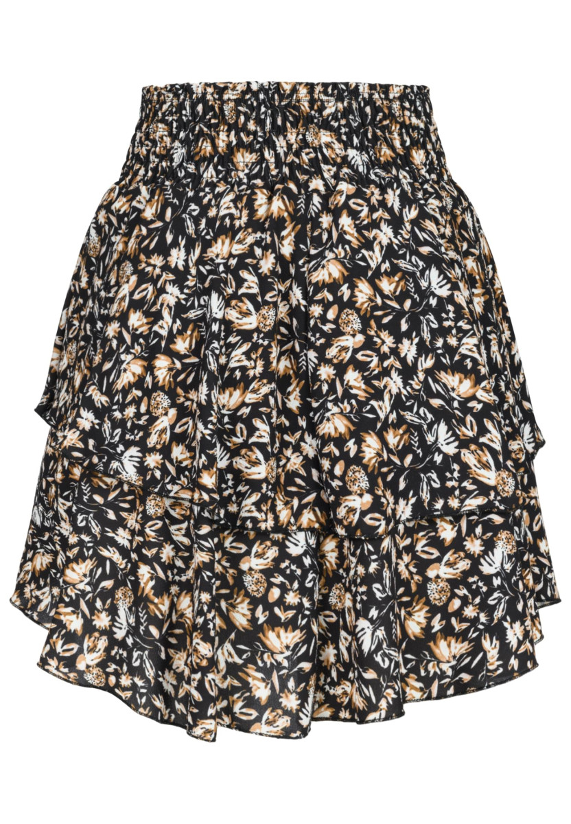 Tiered Mini Skirt wit ditsy aop