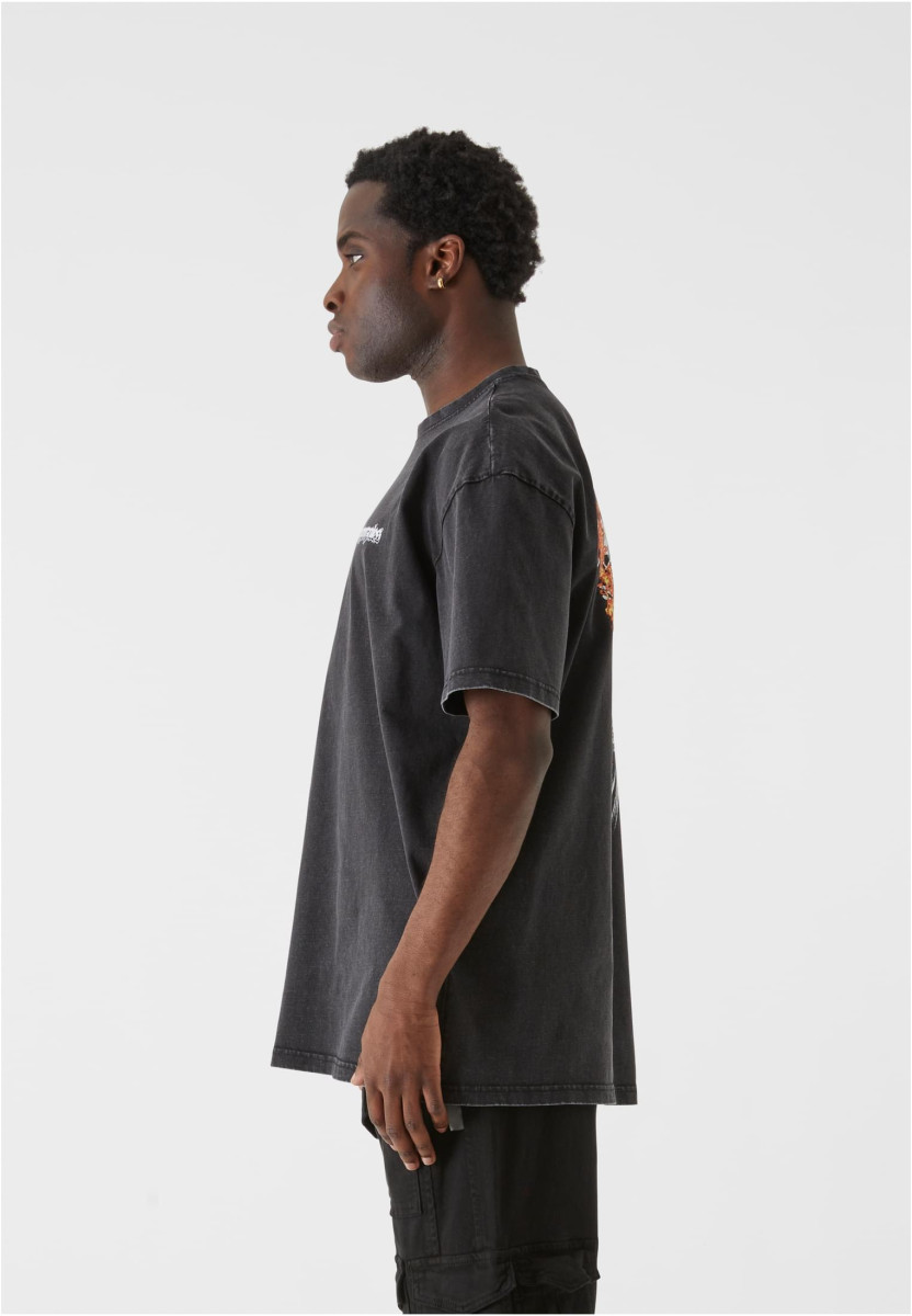 MJG Heavy Oversized Acid Washed Tee - Burning Wings