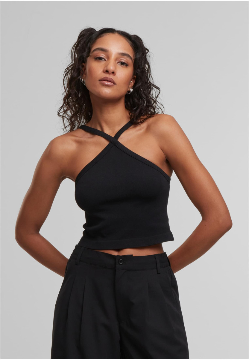 Ladies Seamless Crossed Neckholder Tanktop
