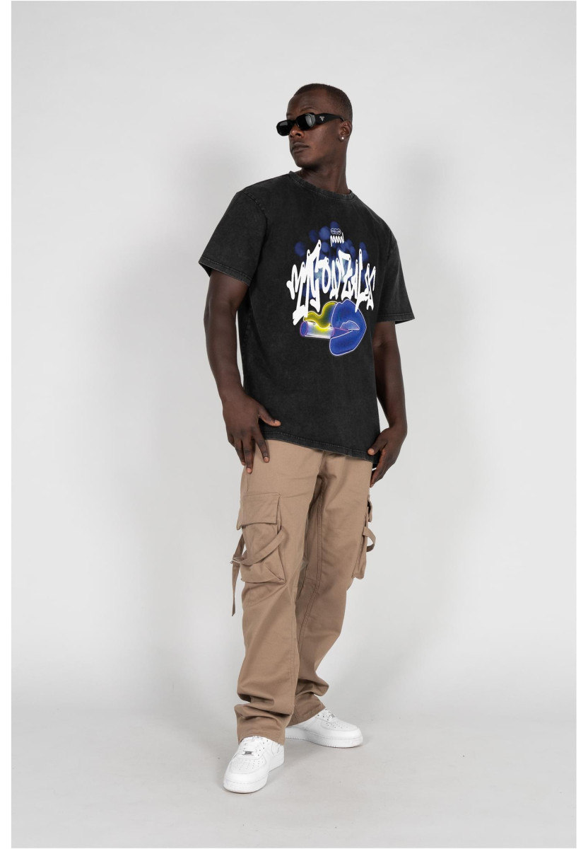 Kiss x Heavy Oversized Tee Acid Washed