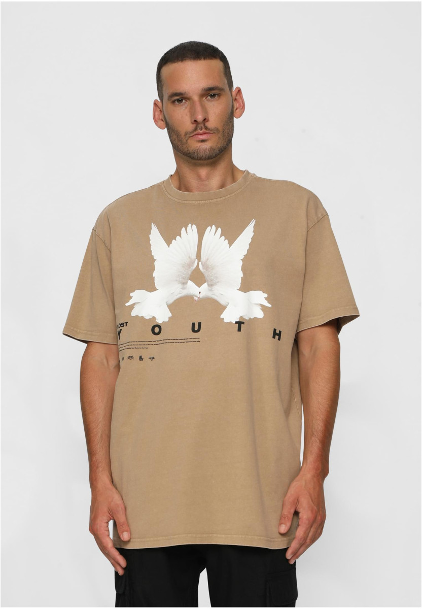 LY ACID WASHED TEE DOVE
