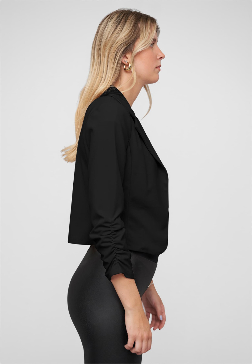 Short Blazer with ruched sleeves