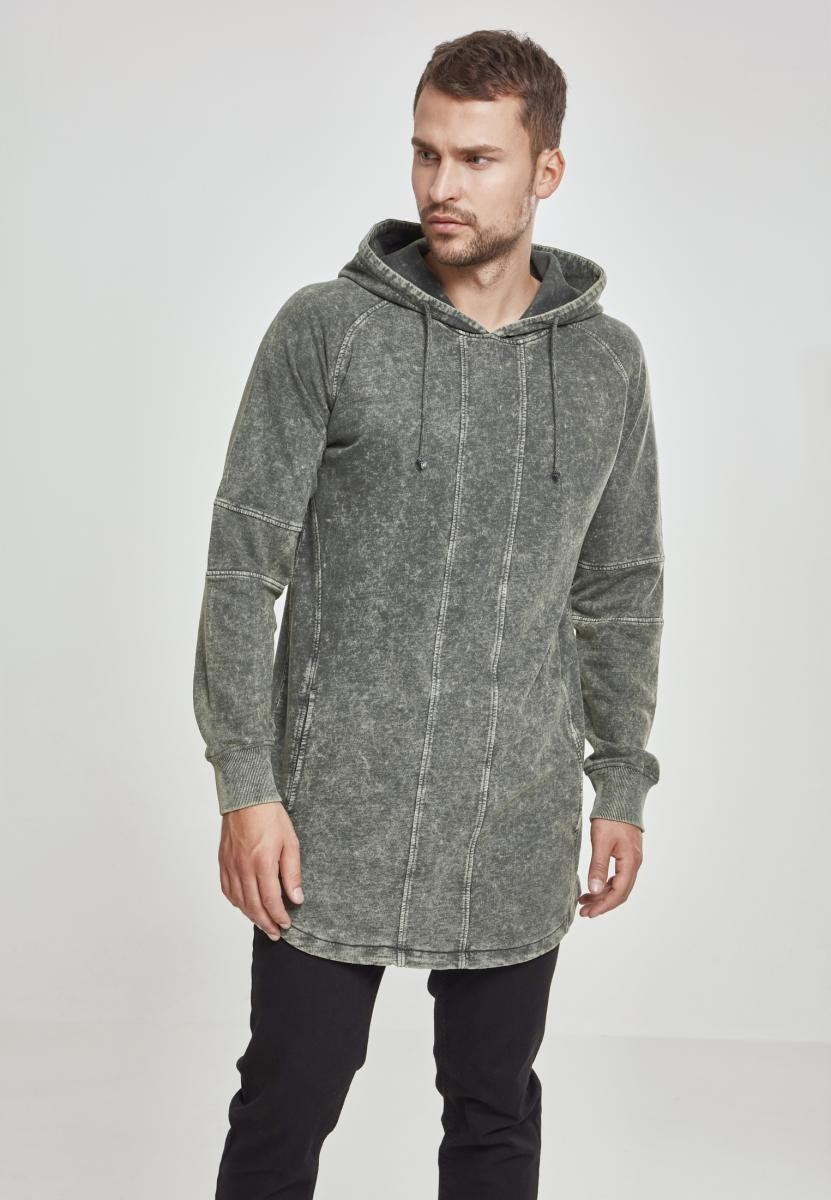 Terry Acid Washed Long Shaped Hoody