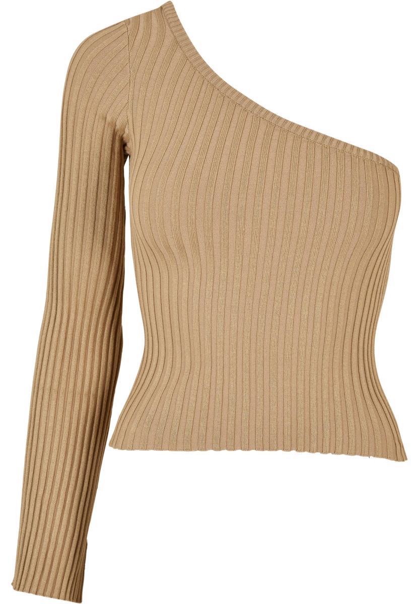 Ladies Short Rib Knit One Sleeve Sweater