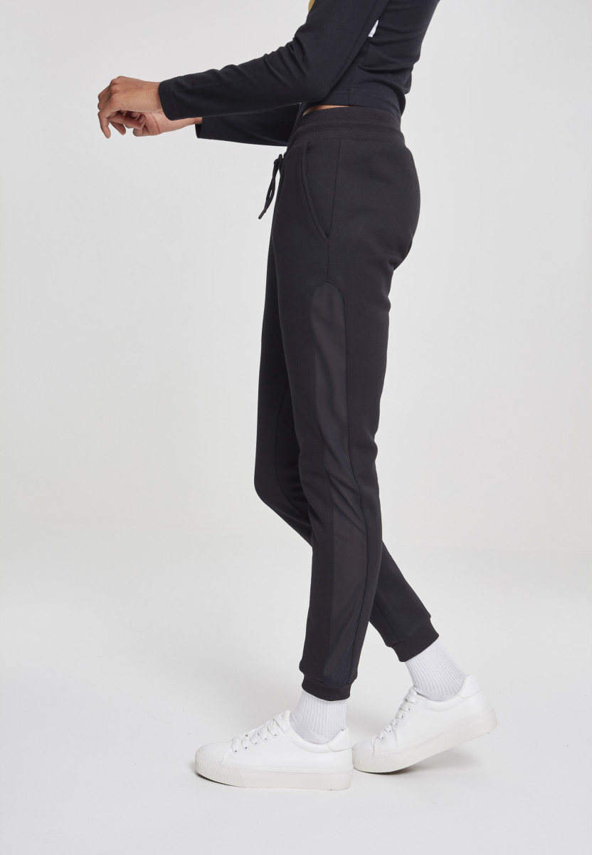 Ladies Tech Mesh Side Stripe Sweatpants